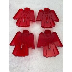 Vintage plastic Angel cookie cutters‎ set of 4